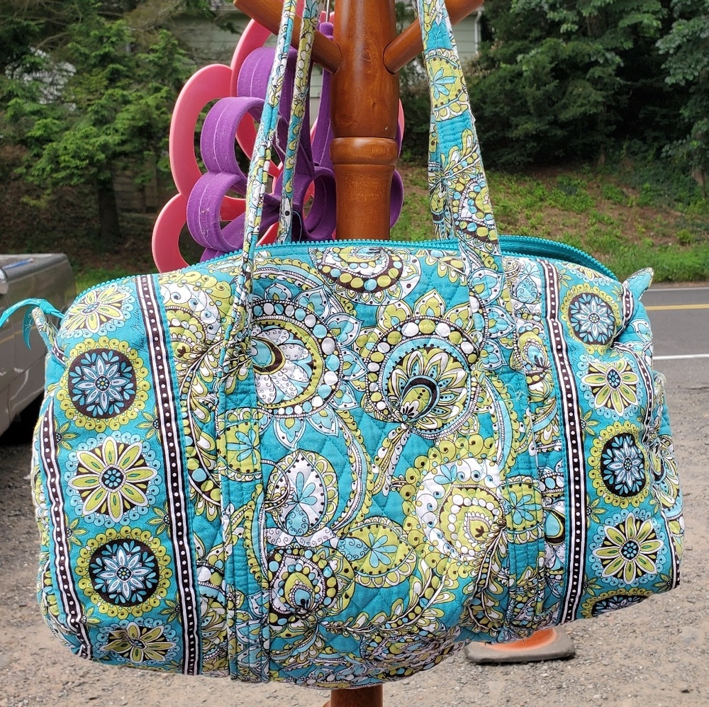 Vera Bradley 3 piece set-garment, duffle, makeup